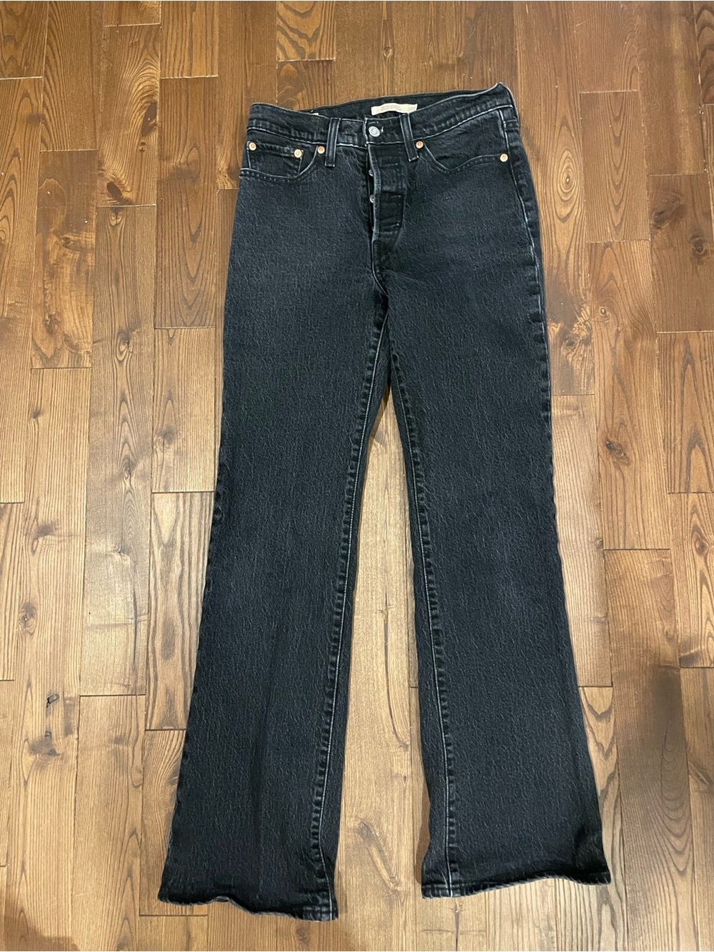 Levi’s Wedgie Bootcut Jeans Black Washed Size 27